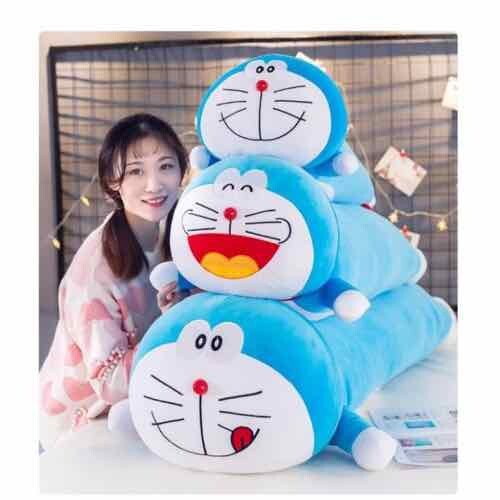 Bộ Gối Mền Doremon, Gấu Bông Có Mền Hình Doremon , Chăn Gối Văn Phòng Doremon 3in1 Cute Chất Liệu Vải Mịn tphcm