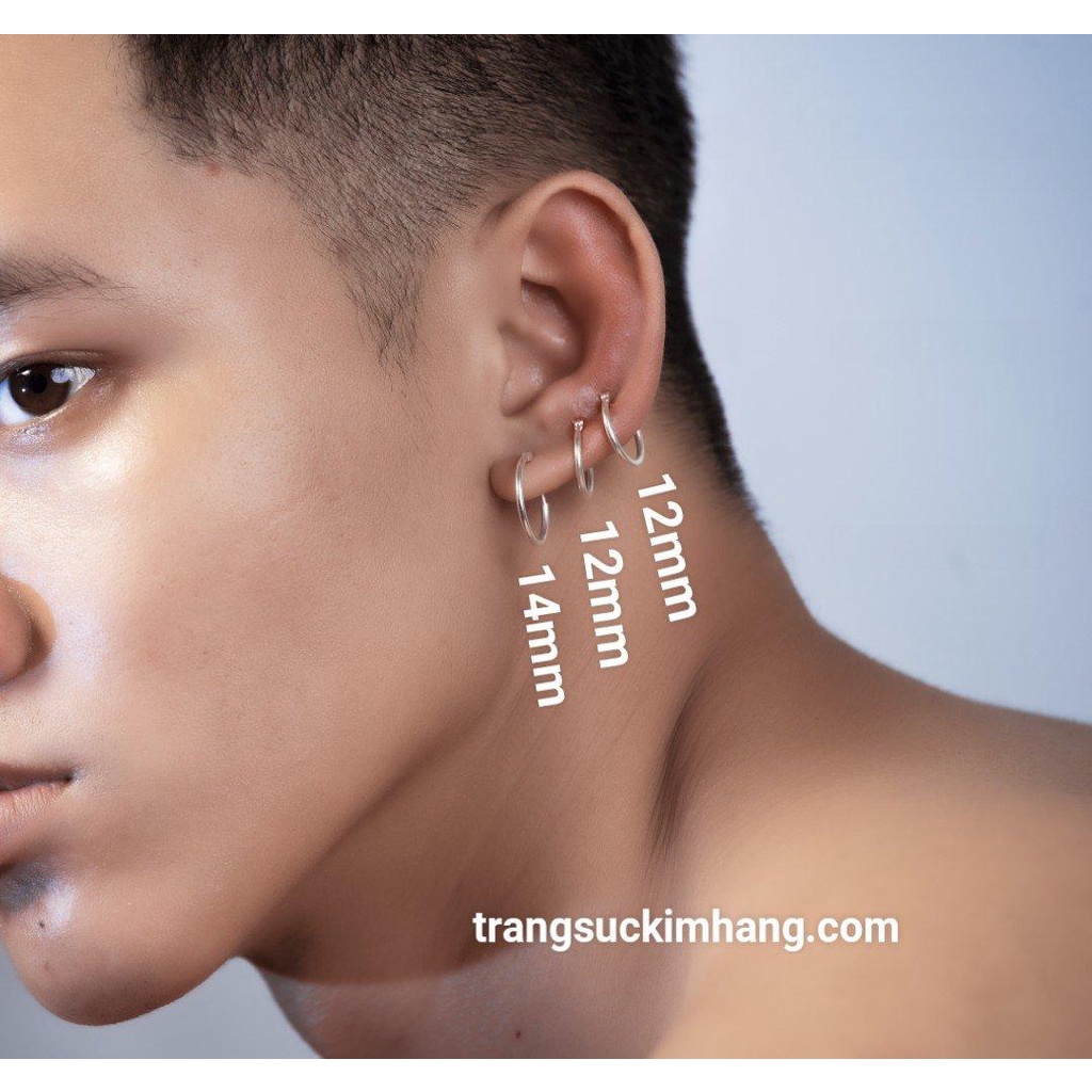 Khuyên Tai Bạc Vòng Tròn - Mỏng KHJER080