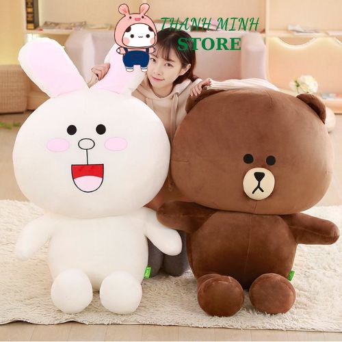 Gấu Bông Gấu Nâu Brown Cao Cấp, Mềm Mịn Không Xù Lông - Hàng Cao Cấp