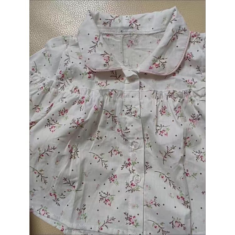 Áo tay dài họa tiết hoa thời trang xuân thu Hàn Quốc 2021 đáng yêu dành cho bé gái