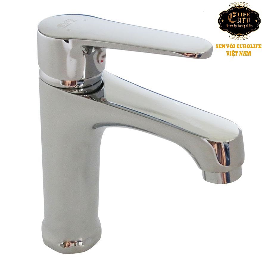 Vòi Lavabo nóng lạnh Đồng mạ Chrome Eurolife EL-7002 (Trắng bạc)