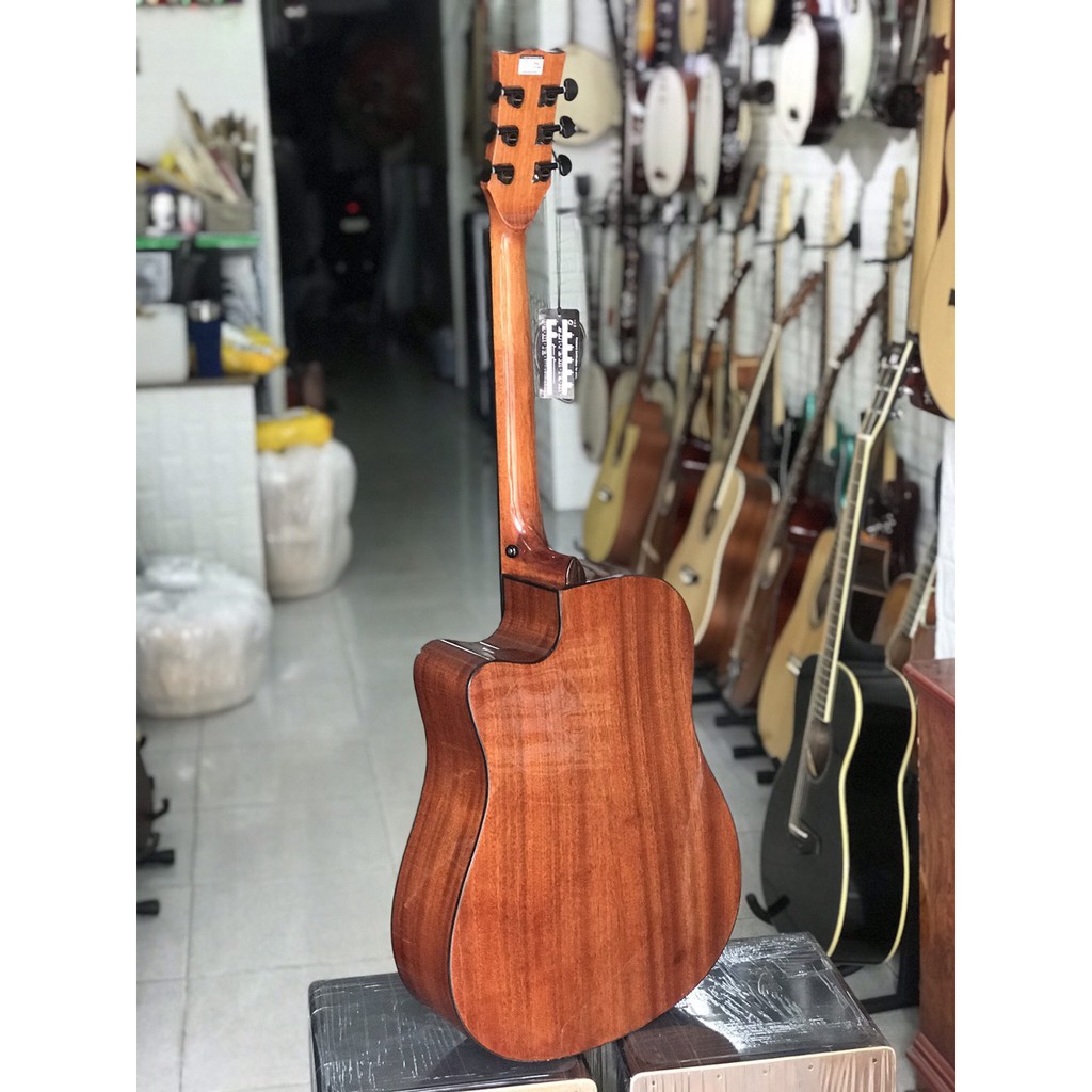 [Tặng kèm phụ kiện] Đàn guitar acoustic Omugo gỗ mahogany