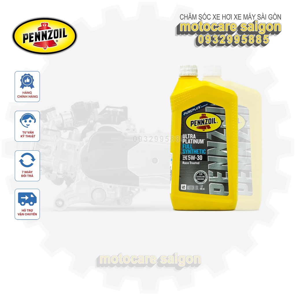 [TẶNG NHỚT SỐ] Nhớt xe tay ga Pennzoil 5W30 tặng nhớt hộp số cao cấp khi mua nhớt