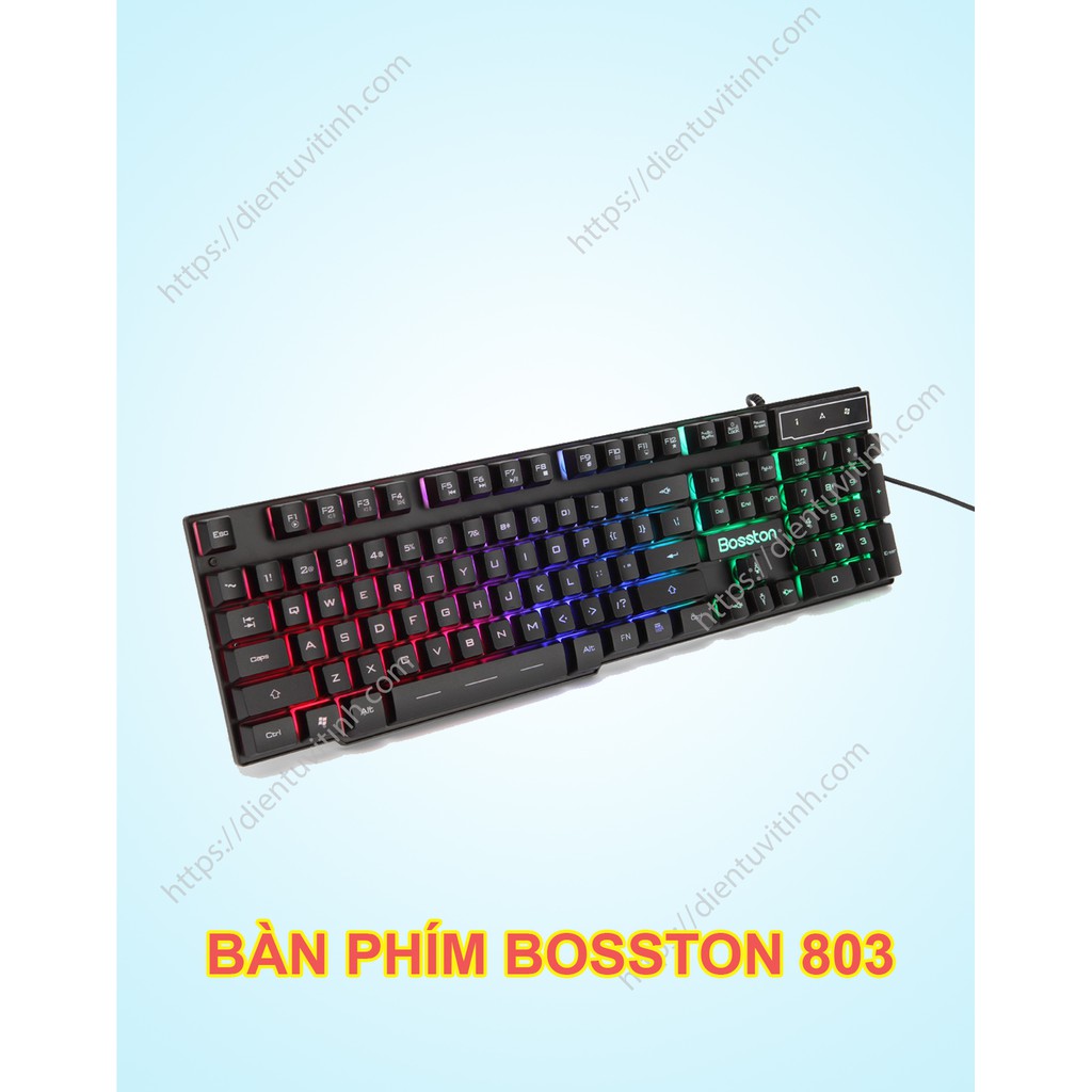 Bàn Phím Bosston 803 Phím Giả Cơ Led Nhiều Màu