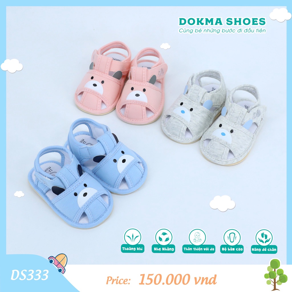Dép tập đi bé trai bé gái Dokma DS333
