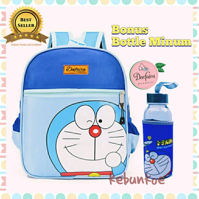 Ba lô đi học hình Doraemon-Hello Kitty cho bé W1G9