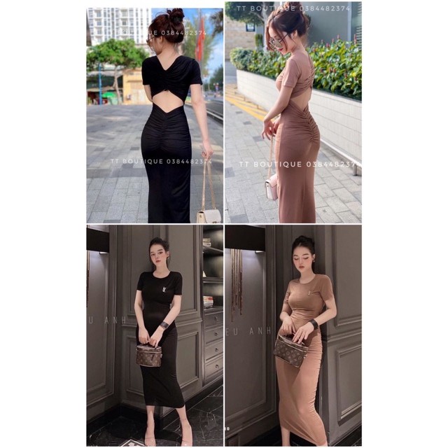 Đầm Body Rút Hở Lưng(CÓ VIDEO THẬT) | BigBuy360 - bigbuy360.vn