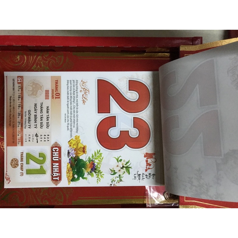 Lịch bloc 2022 cỡ trung bình trọn bộ giá gốc 250k