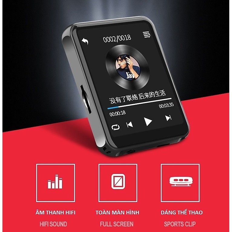 Máy Nghe Nhạc MP3 Bluetooth Ruizu M9 Bộ Nhớ Trong 16GB