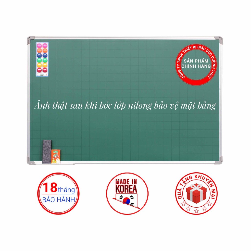 Bảng từ xanh KT: 40x60 , 60x100 cm dòng Standard - Bảng Cường Thúy,