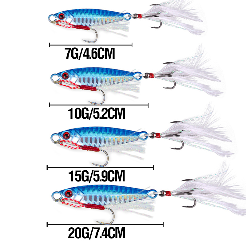 1 Mồi Câu Cá Giả Bằng Kim Loại 7g / 10g / 15g / 20g / 30g