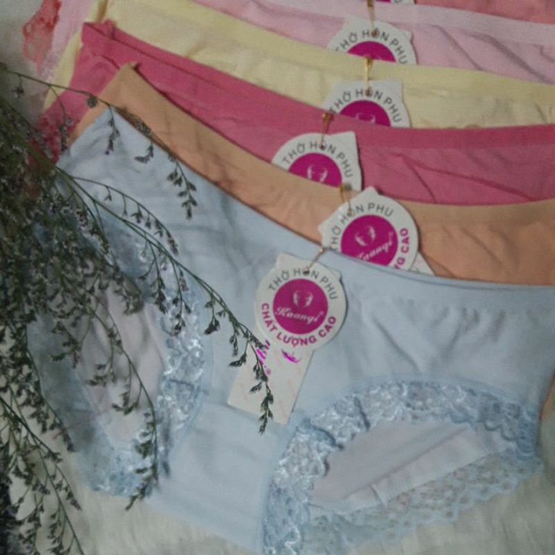 Sét 5-10 quần lót cotton viền ren 62145