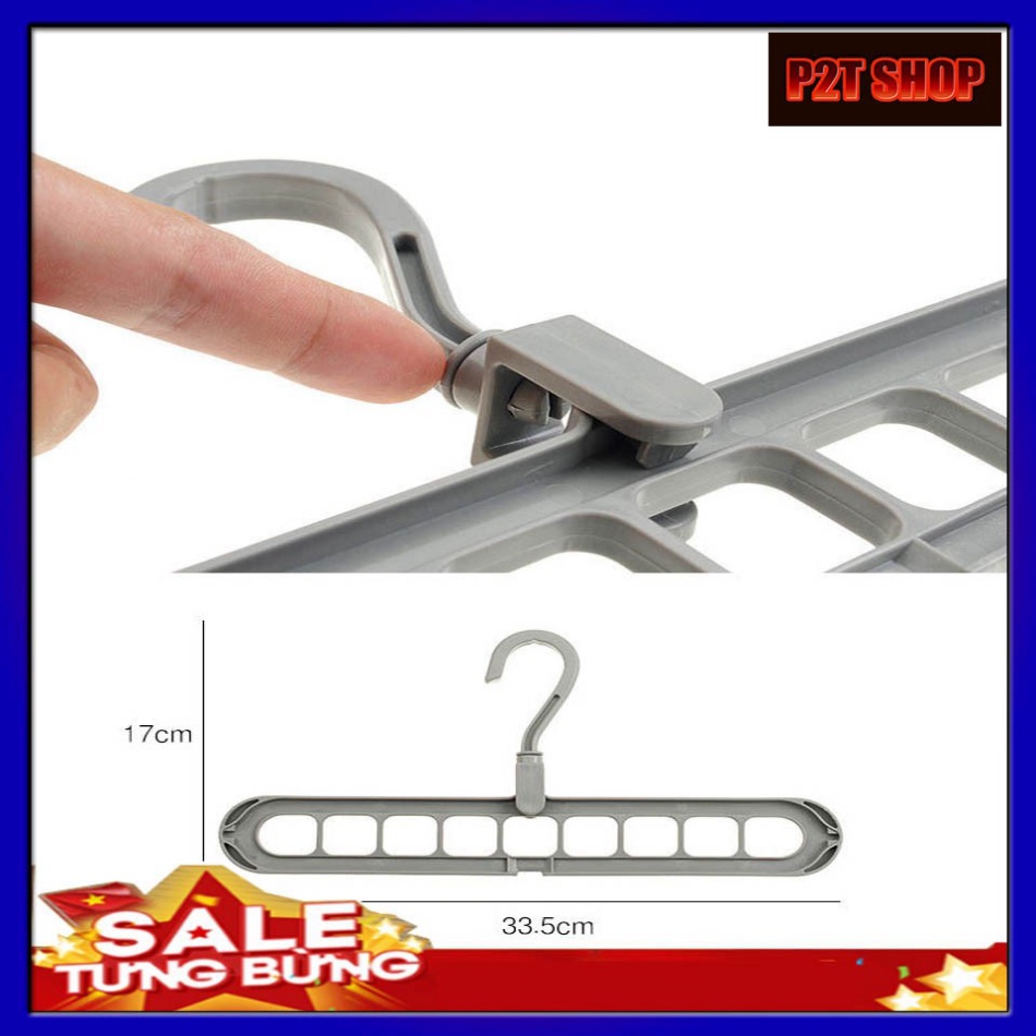 MÓC TREO QUẦN ÁO 9 LỖ THÔNG MINH CHẤT LƯỢNG CAO