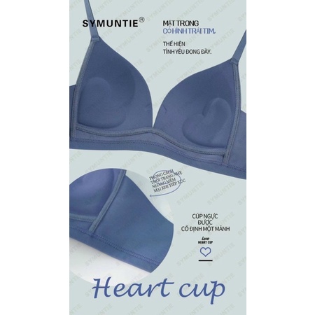 Áo lót nữ Symuntie cao cấp, mút mỏng không gọng, chun kéo ngực tạo khe, ôm nâng ngực dễ chịu. Sumo S21. Ảnh. video thật.