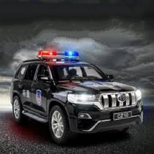 Đồ chơi chiếc xe ô tô cảnh sát bằng sắt nguyên chiếc chạy đạ cửa đóng mở có đèn nhạc màu sắc cực đẹp KÈM PIN
