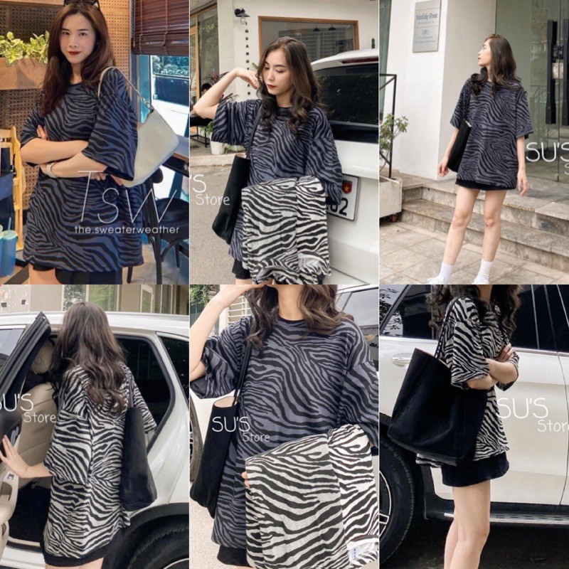 Áo phông Ngựa Vằn form rộng free size chất vải thô form đứng áo dễ mix phối đồ nào cũng xinh