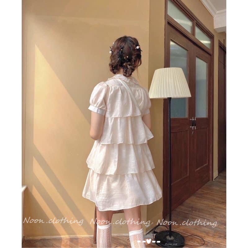 Đầm Voan công chúa Nora Dress nhẹ nhàng dạo phố Váy tiểu thư nhiều tầng sang chảnh