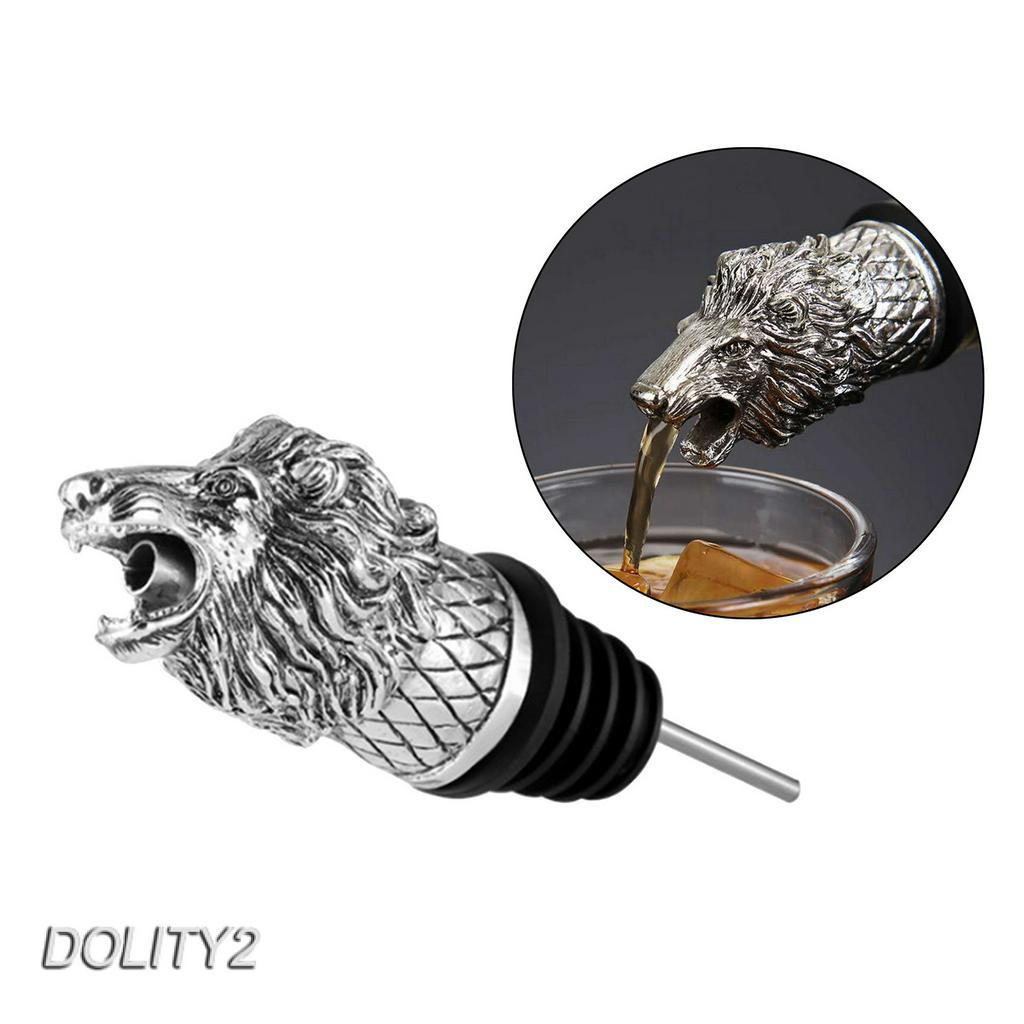 Animal Head-Wine Pourer Spout,Wine Bottle Stopper for Bar Tools Rhinos
