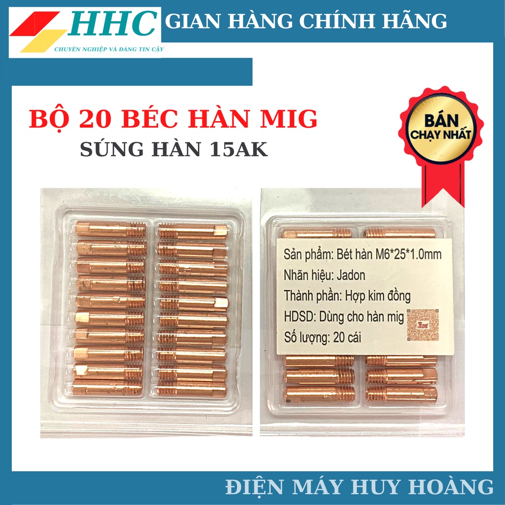 Bộ 20 bép hàn cho máy hàn mig mini dùng súng hàn AK15