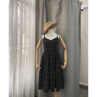 Váy maxi 2 dây chấm bi siêu xinh có ảnh thật kèm video clara siêu xinh