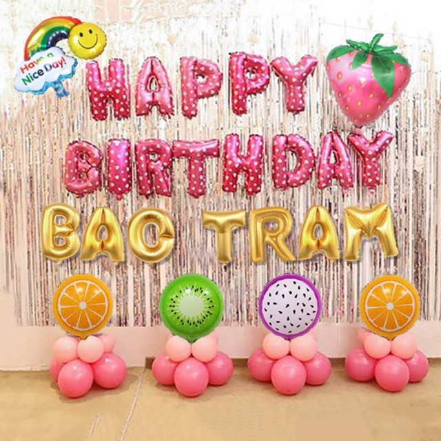 TRANG TRÍ SINH NHẬT Siêu hót (Tặng kèm băng dính + bơm tay)