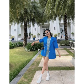 Set áo khoác vest form rộng kèm đầm body cảo thanh lịch - Set đồ nữ trẻ trung xinh xắn