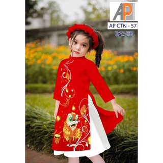 ÁO DÀI CÁCH TÂN CHO BÉ,TẶNG KÈM CHÂN VÁY VÀ MẤN CHO BÉ GÁI 2022