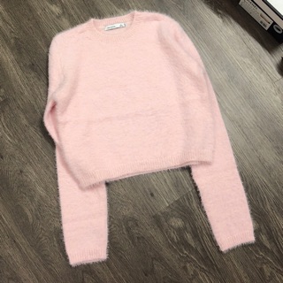 <CÓ SẴN> Croptop len lông thỏ