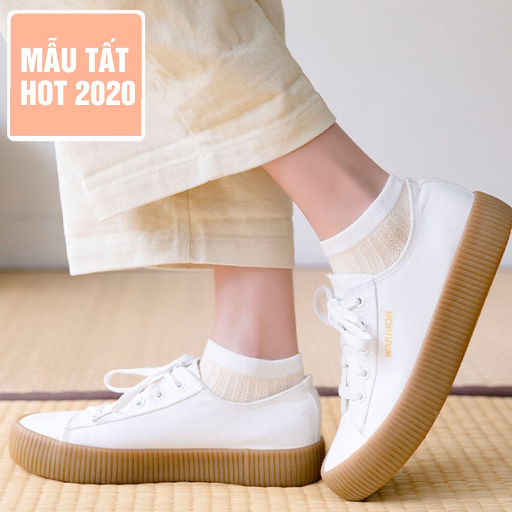 Tất nữ cổ ngắn vân len đi bốn mùa siêu đáng yêu - Hot 2020