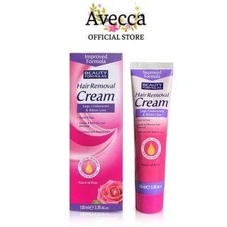 Kem Tẩy Lông Tay, Chân, Nách, Bikini Hương Hoa Hồng Beauty Formulas Hair Removal Cream 100ml