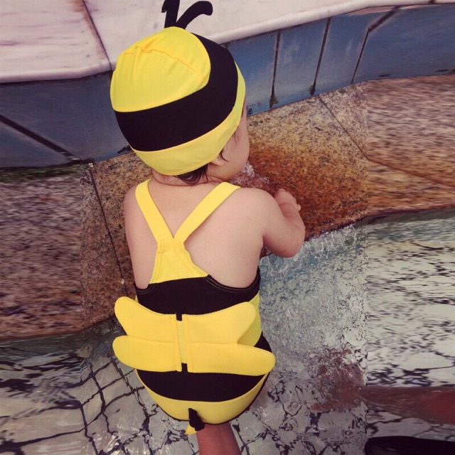 (hàng sẵn) Set bơi họa tiết ong cho bé SBBG17 sz 6m-7y siêu xinh (xấu hoàn hàng) SUBIN kids