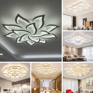 Đèn trần, đèn ốp trần 15 cánh hoa 3 chế độ sáng kèm khiển trang trí phòng hiện đại (Bảo hành 2 năm)