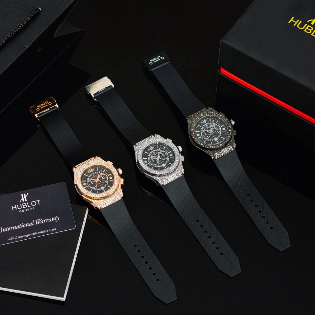 Đồng Hồ Nam Hublot, Đính Đá 3 vòng Cao Cấp, Phong Cách Sang Trọng , dây thơm dễ chịu | BigBuy360 - bigbuy360.vn