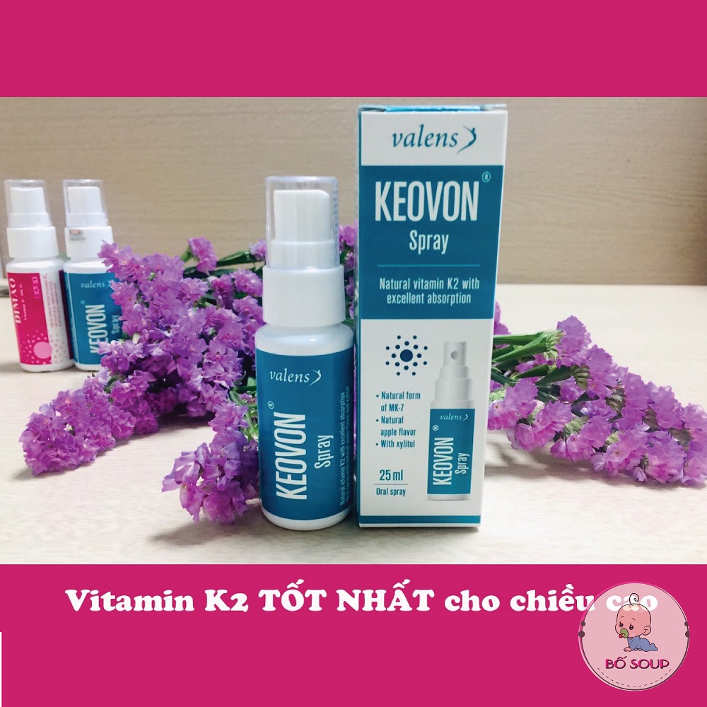 VITAMIN K2 MK7 KEOVON  Dạng Xịt Nhập Khẩu Chính Hãng Shop Bố Soup