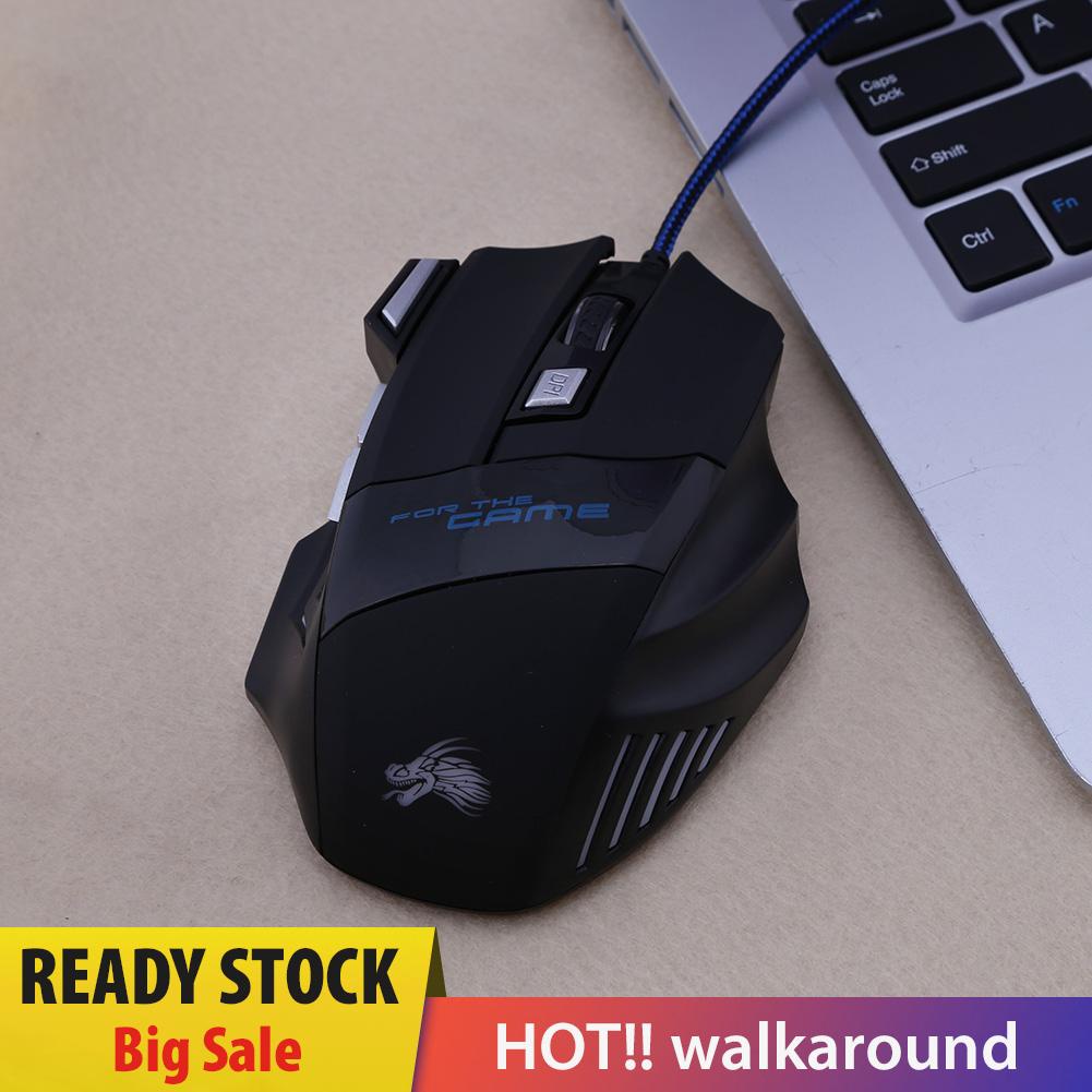 Chuột Quang Chơi Game Có Dây 5500dpi 7 Nút Bấm