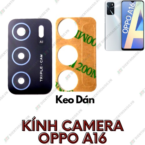 Kính camera oppo a16 kèm keo dán