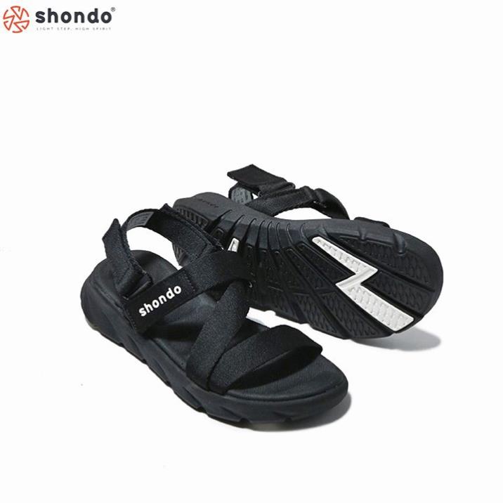 VIP Giày Sandals SHONDO F6 Sport Màu Đen Shat - F6S301