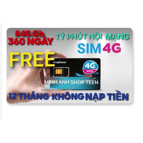 SIM CÒN ĐỦ 12 THÁNG - SIM VINA VÀO MẠNG 12 THÁNG KHÔNG NẠP TIỀN ( 60gb-180Gb-360gb- 840Gb)