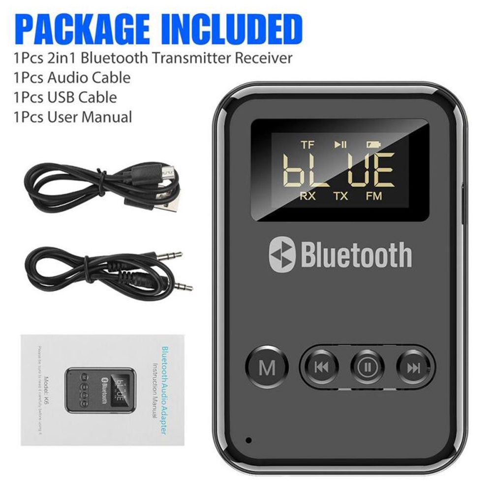 USB thu tín hiệu âm thanh VIRWIR bluetooth 5.0 3.5mm hỗ trợ thẻ TF/FM cho TV/máy tính bàn/ô tô