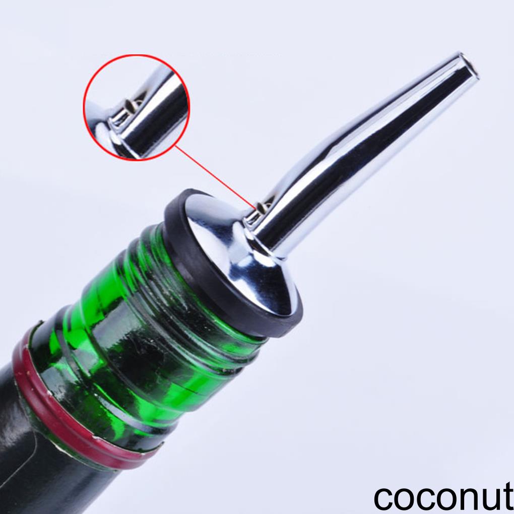 [Coco] 3pcs Wine Pourers Tapered Spout Speed Pourers Stainless Steel Spouts with Rubber Stoppers