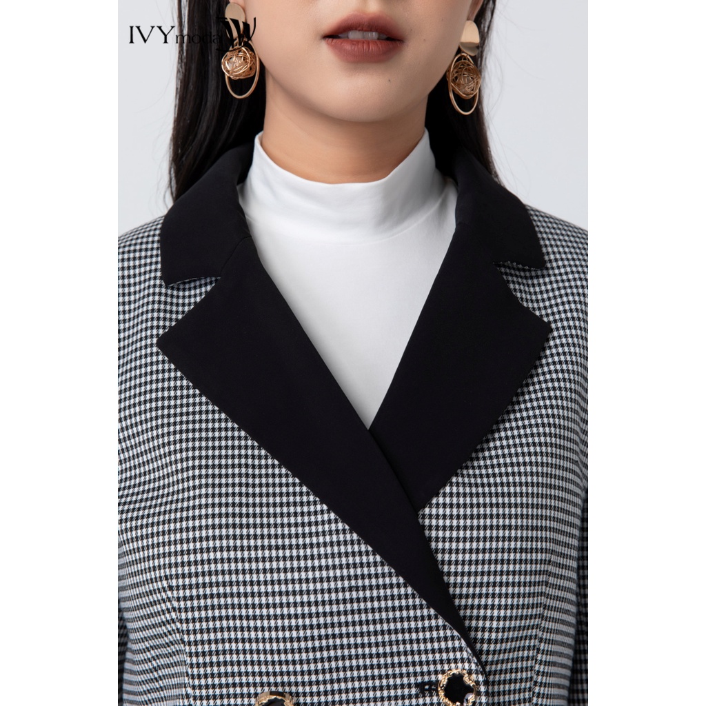 Áo khoác nữ Elegant Houndstooth IVY moda MS 67M6151