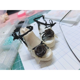 Giày đế xuồng cao gót dành cho búp bê bjd - size minifee - 1/4
