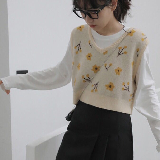 Áo không tay dáng ngắn phong cách Hàn Quốcthời trang đáng yêu cho nữ