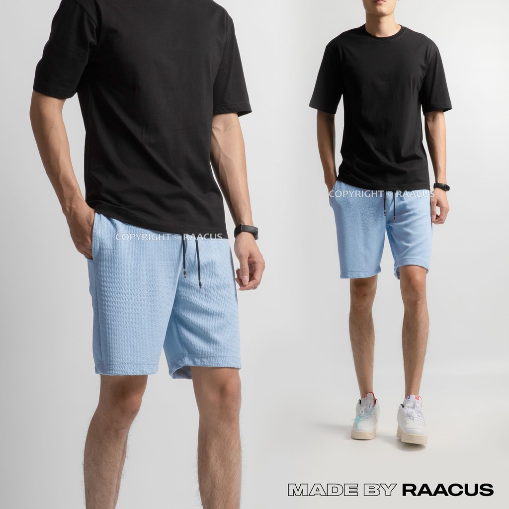 Quần đùi nam unisex mặc nhà chất đũi RAACUSSTORE, quần short nam thể thao dáng suông phong cách Hàn Quốc-Q111