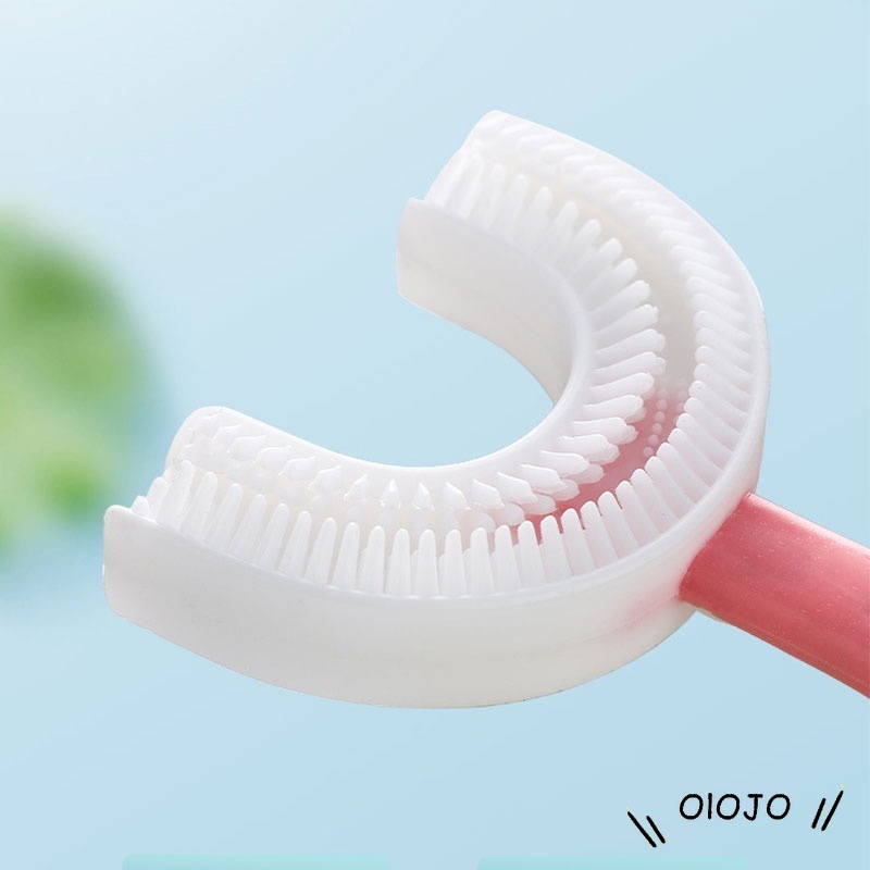 [Hàng mới về] Bàn chải đánh răng silicon chữ U chịu lực cắn cho bé từ 2 tuổi - 6 tuổi