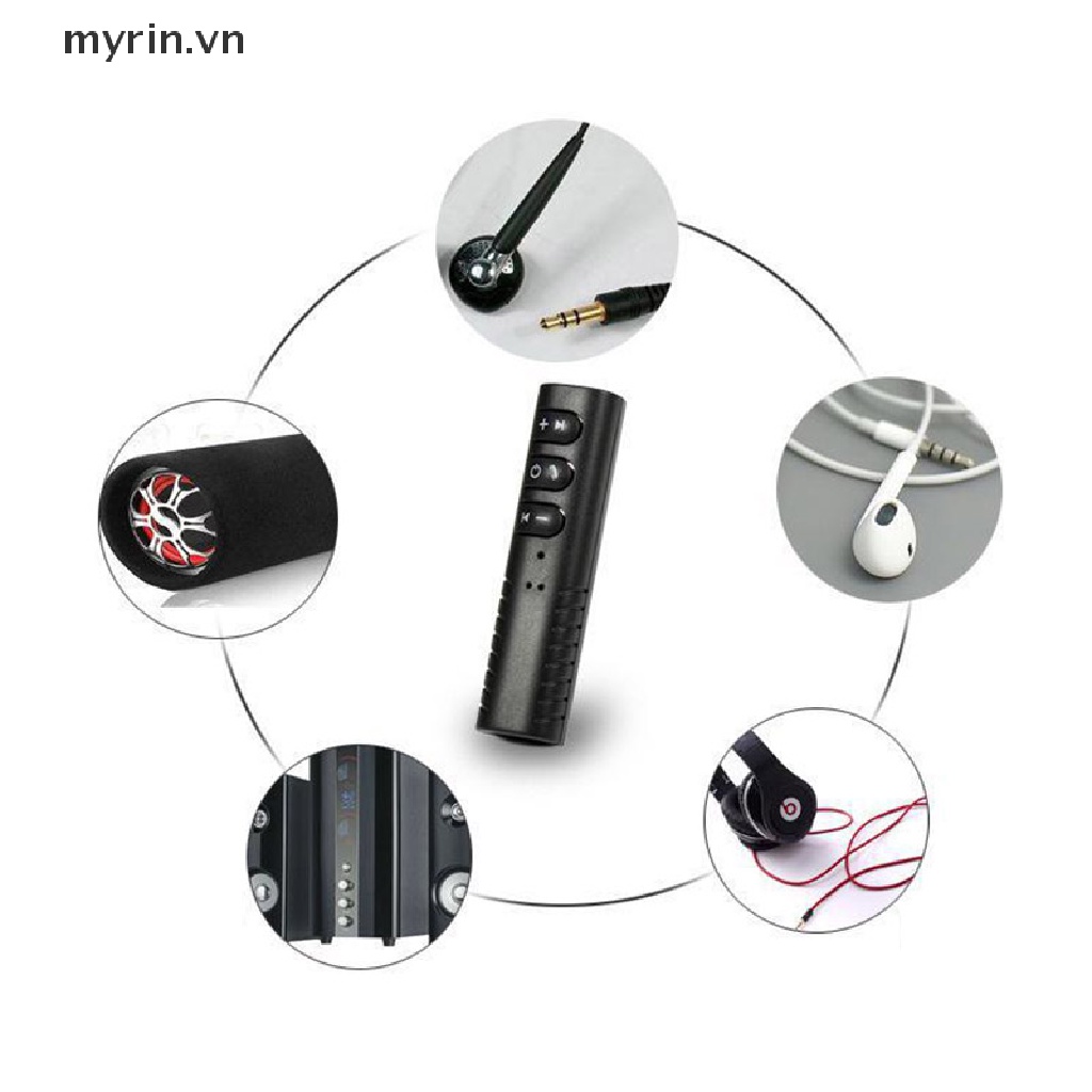 Thiết Bị Nhận Tín Hiệu Âm Thanh Bluetooth Không Dây Cho Xe Ô Tô Kèm Cáp Âm Thanh 3.5 AUX