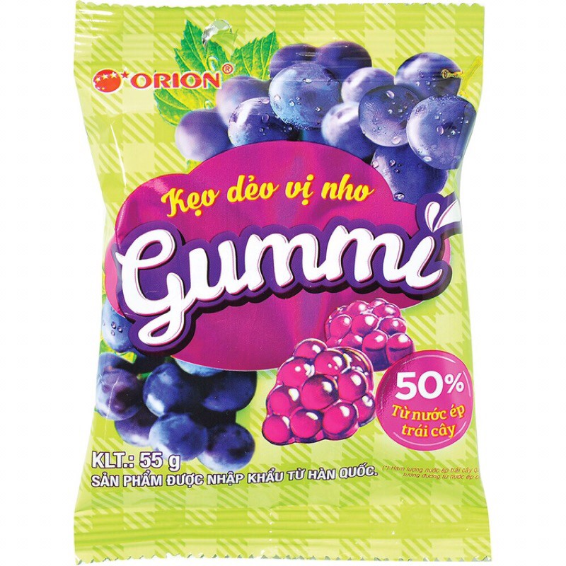 Kẹo dẻo gummi Đào / Nho