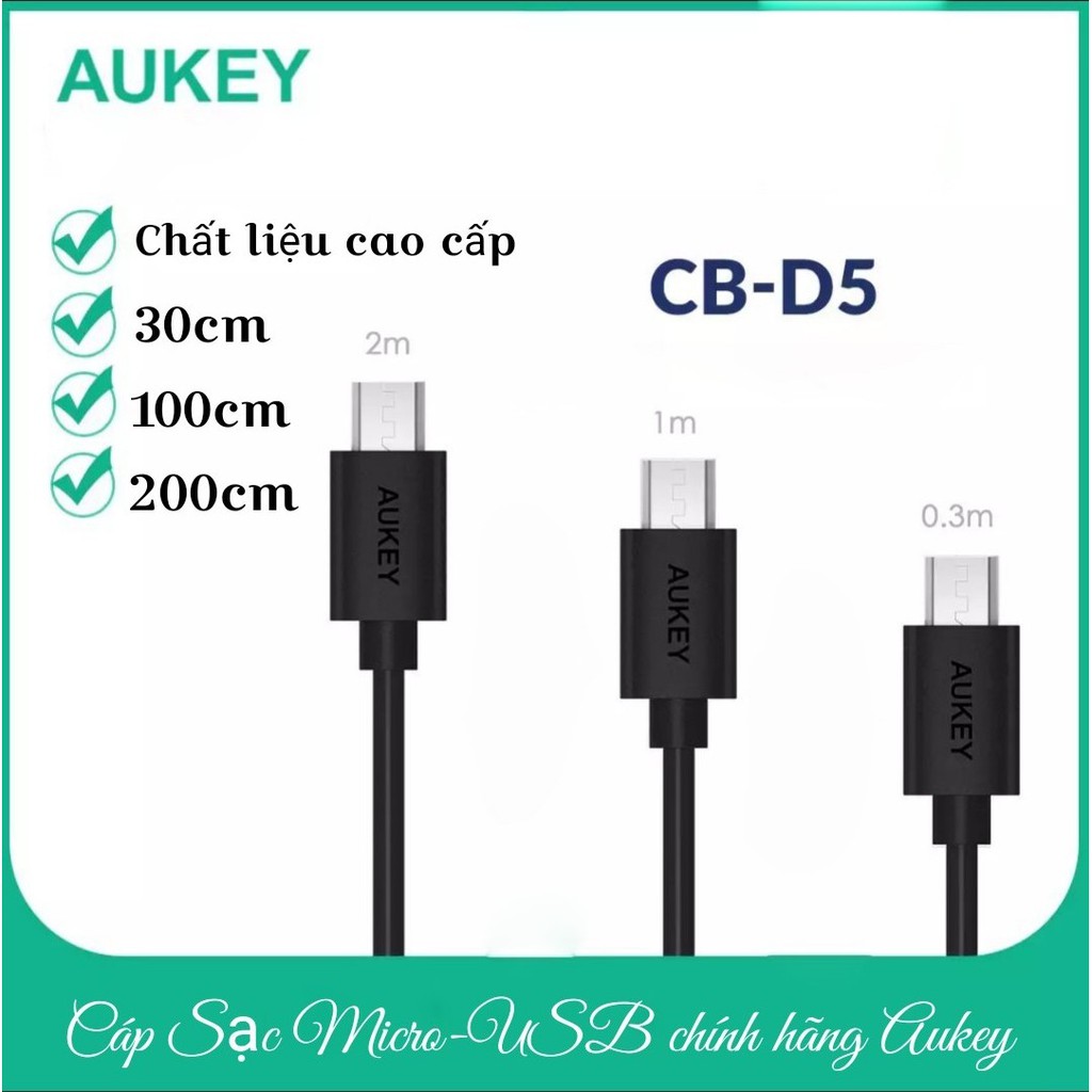 Cáp Sạc Nhanh Micro USB Aukey CB-D5 Siêu Bền