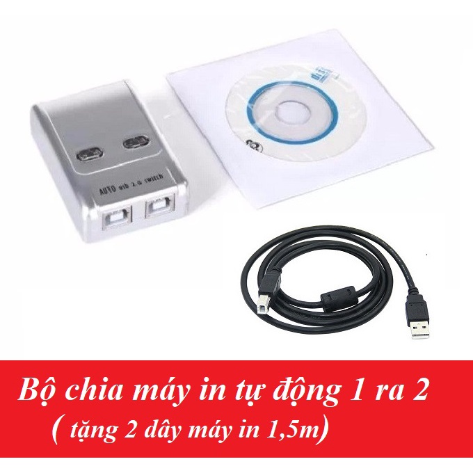 Bộ chia sẻ máy in tự động 1 ra 2 MT viki