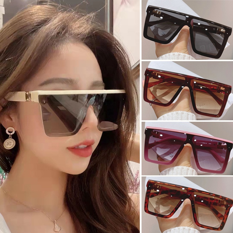 Kính Mát Gọng Vuông Lớn Phong Cách Retro Thời Trang Cho Nam Và Nữ